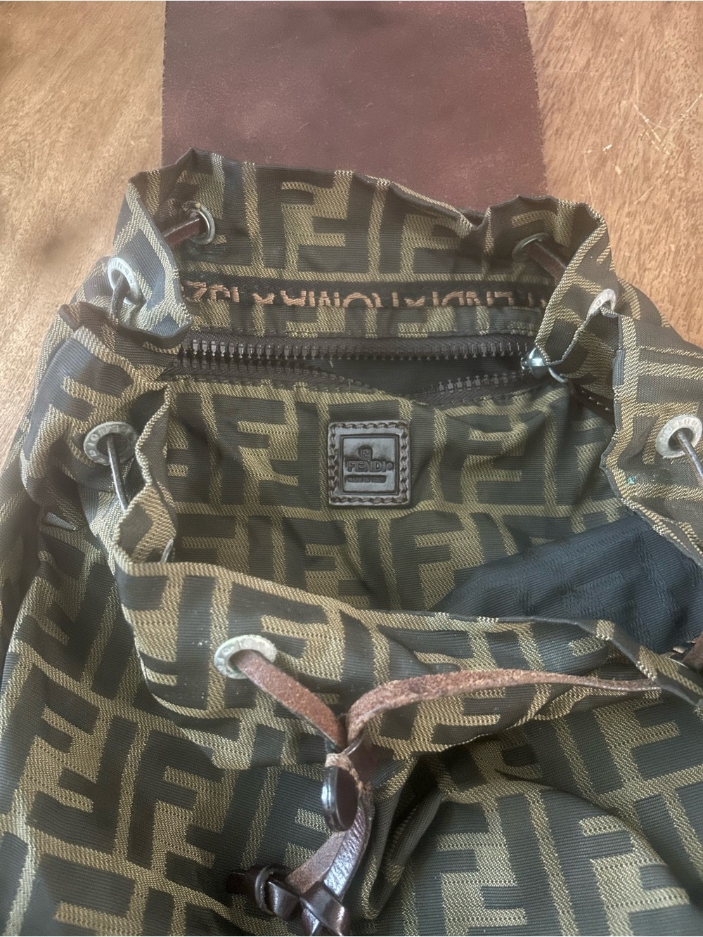Authentic Vintage Fendi “Zucca” Backpack AE53 - Picture 5 of 12